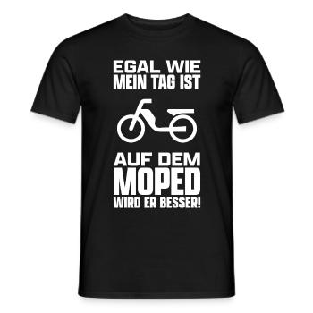 Moped Mofa Roller Mokick Zweirad Biker Spruch - Männer T-Shirt - Schwarz - Vorne - AI Model Male 178 light (178cm)