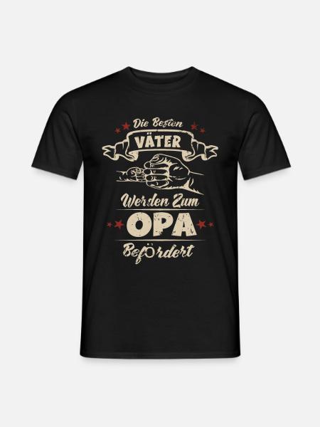 Papa Sohn Opa Enkelkind Vatertag Geschenk - Männer T-Shirt - Schwarz