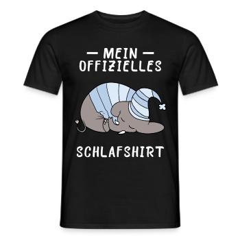 Elefant Schlafshirt Geschenk Geburtstag - Männer T-Shirt - Schwarz - Vorne - AI Model Male 178 light (178cm)
