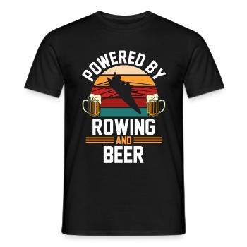 Rowing Beer Rowing Boat Gift - Men's T-Shirt - black - Front - AI Model Male 178 light (178cm)