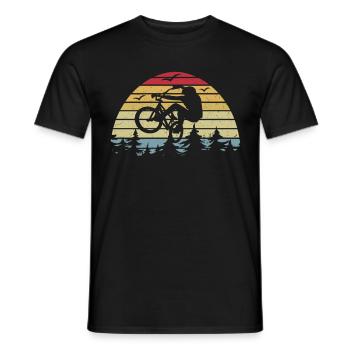 BMX Bicycle Rider Retro Vintage BMX Gift - Men's T-Shirt - black - Front - AI Model Male 178 light (178cm)