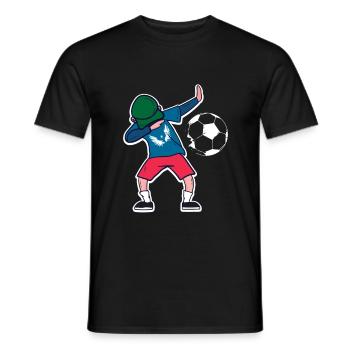 Dabbing Fußballer - Männer T-Shirt - Schwarz - Vorne - AI Model Male 178 light (178cm)