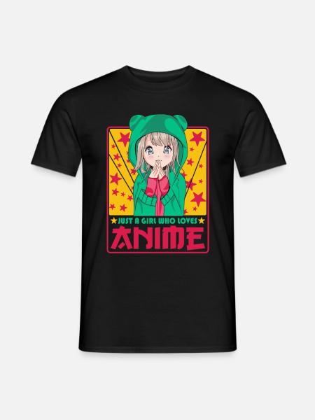 Nuttet anime kvinde -Kawaii Otaku Manga Anime - Mænd T-shirt - sort