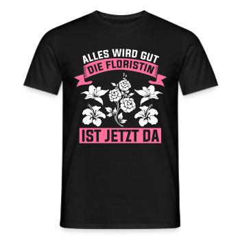 Floristin Gartenarbeit Blumen Geschenk - Männer T-Shirt - Schwarz - Vorne - AI Model Male 178 light (178cm)