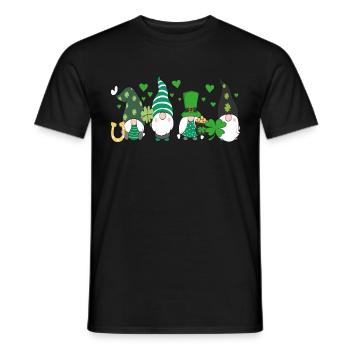St Patrick's Day Dwarf Swelling Shamrock - Men's T-Shirt - black - Front - AI Model Male 178 light (178cm)