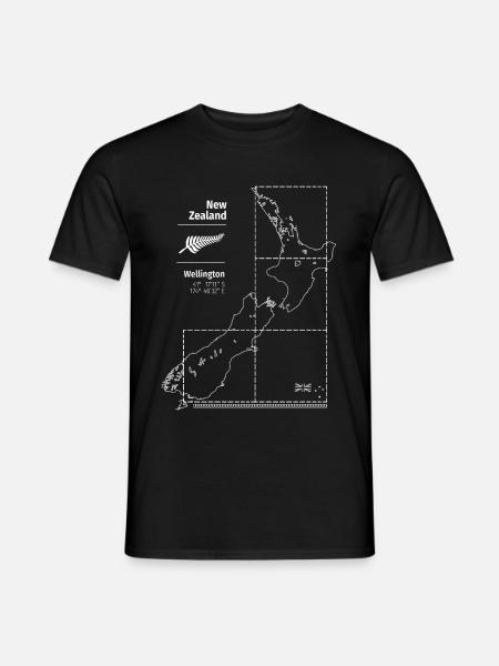 Neuseeland Geschenk Maori Streetwear Trendy Kiwi - Männer T-Shirt - Schwarz