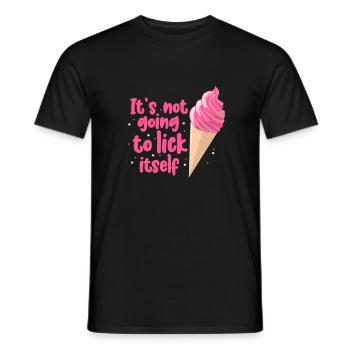Nice funny ice cream design "It's not going to - Men's T-Shirt - black - Front - AI Model Male 178 light (178cm)