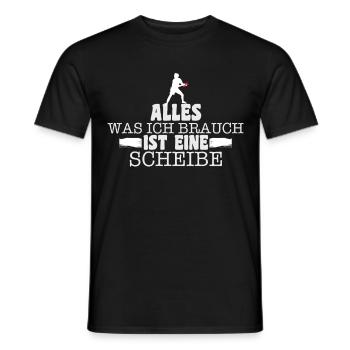 Frisbeespieler Frisbeescheibe Ultimate Frisbee - Männer T-Shirt - Schwarz - Vorne - AI Model Male 178 light (178cm)