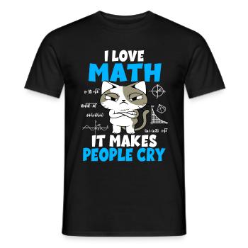 Mathematics Students Math Teacher Cats Gift - Men's T-Shirt - black - Front - AI Model Male 178 light (178cm)