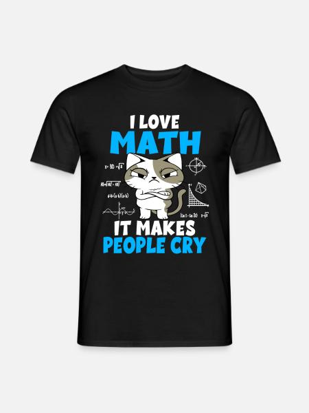 Mathematik Studenten Mathe Lehrer Katzen Geschenk - Männer T-Shirt - Schwarz