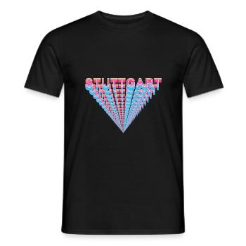 Stuttgart - Männer T-Shirt - Schwarz - Vorne - AI Model Male 178 light (178cm)