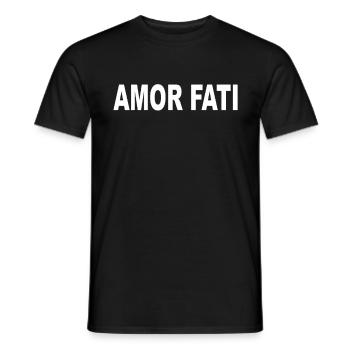 Amor Fati - Love Your Destiny - Men's T-Shirt - black - Front - AI Model Male 178 light (178cm)