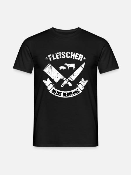 Berufung Fleischer, Metzgerei, Metzger - Männer T-Shirt - Schwarz