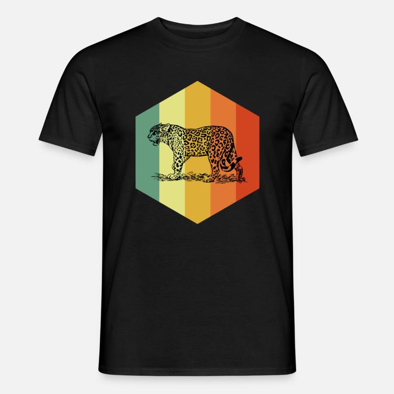 LEOPARD Retro Leopard Tshirt - Men’s T-shirt - black