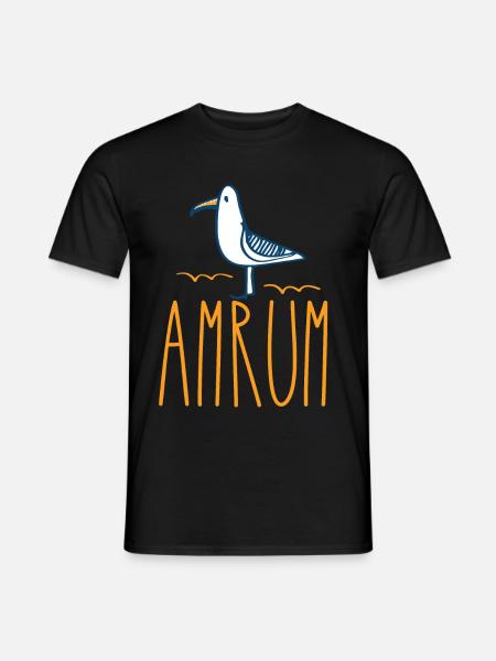 Amrum Möwe Moin Nordsee Wattenmeer Insel - Männer T-Shirt - Schwarz
