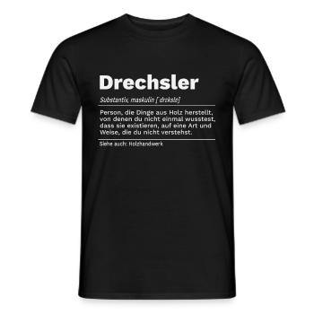 drechseln Drechsler Handwerk Definition - Männer T-Shirt - Schwarz - Vorne - AI Model Male 178 light (178cm)
