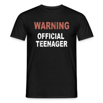 Warning Official Teenager - Männer T-Shirt - Schwarz - Vorne - AI Model Male 178 light (178cm)