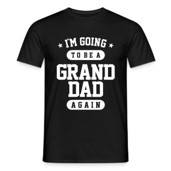 Mens I'm Going To Be a Granddad Again - Grandpa - Men's T-Shirt - black - Front - AI Model Male 178 light (178cm)