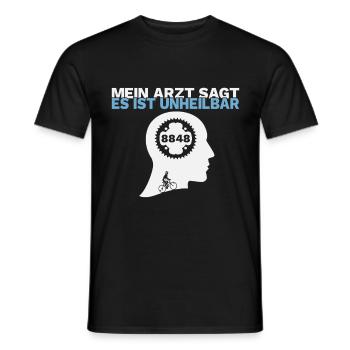 Everesting 8848 Ausdauer Radsport Geschenk - Männer T-Shirt - Schwarz - Vorne - AI Model Male 178 light (178cm)