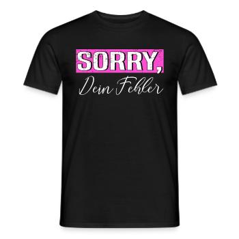 Sorry Ironie Spruch Lustig Sarkasmus - Männer T-Shirt - Schwarz - Vorne - AI Model Male 178 light (178cm)