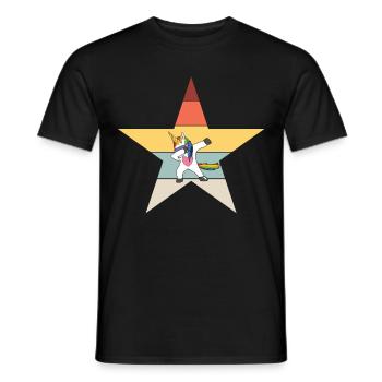 Dabbing Unicorn Licorne Dab Vintage - T-shirt homme - noir - Devant - AI Model Male 178 light (178cm)