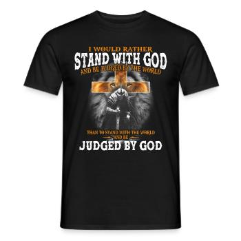 Religion Christianisme - T-shirt homme - noir - Devant - AI Model Male 178 light (178cm)