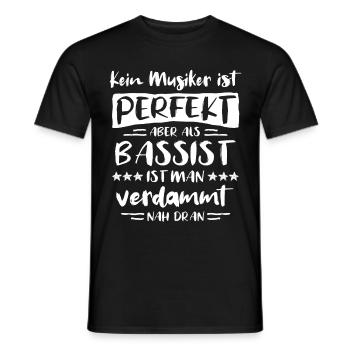 Bassist Sprüche Bassgitarre Geschenk Bassisten - Männer T-Shirt - Schwarz - Vorne - AI Model Male 178 light (178cm)