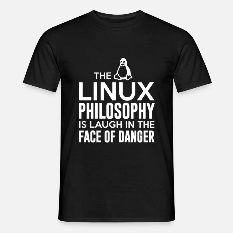 Linux Geek Programmeur de philosophie - T-shirt homme - noir