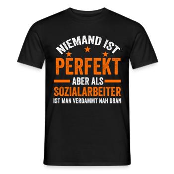 Sozialarbeiter Sozialarbeit - Männer T-Shirt - Schwarz - Vorne - AI Model Male 178 light (178cm)