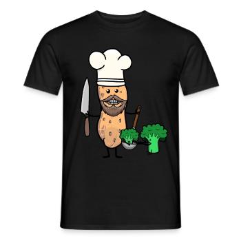 Save Vegan Vegetable Peanut Cook Healthy Cooking - Men's T-Shirt - black - Front - AI Model Male 178 light (178cm)