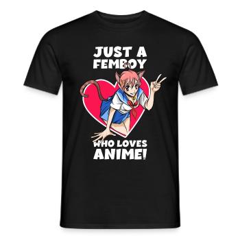 Femboy Anime Cosplay - Femboy Outfit Gift Ideas - Men's T-Shirt - black - Front - AI Model Male 178 light (178cm)