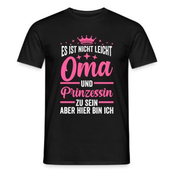 Oma Prinzessin - Männer T-Shirt - Schwarz - Vorne - AI Model Male 178 light (178cm)