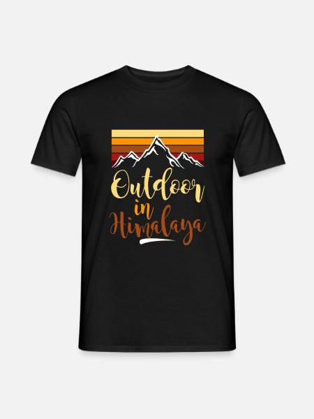 Himalaya Gebirge Wandern Tibet Nepal - Männer T-Shirt - Schwarz