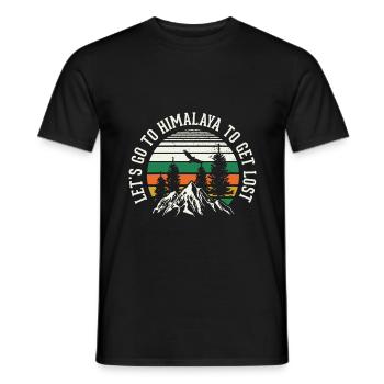 Himalaya Asie Everest Népal - T-shirt homme - noir - Devant - AI Model Male 178 light (178cm)