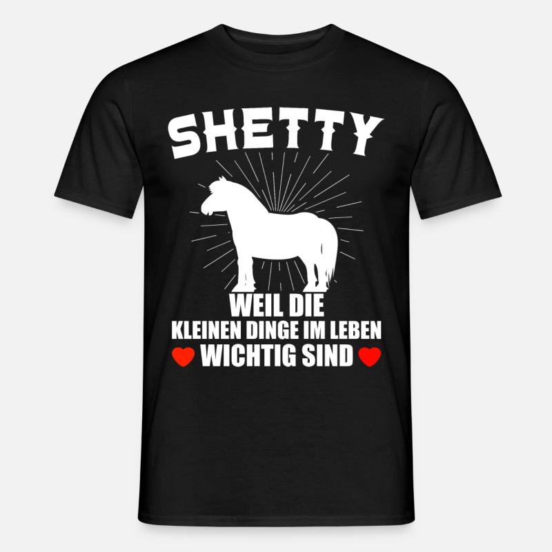 Shetlandpony Pferde Reiten Pony Geschenkidee - Männer T-Shirt - Schwarz