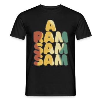 Aramsamsam Kindergarten Kinderlied Kita - Männer T-Shirt - Schwarz - Vorne - AI Model Male 178 light (178cm)