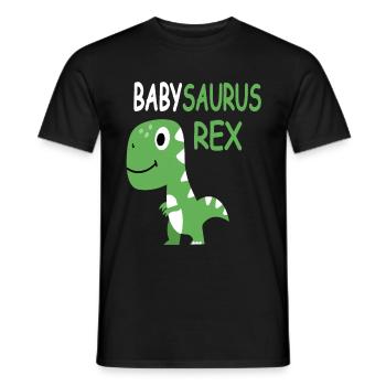 BabySaurus Rex - Baby Saurus - Baby Dinosaur - Men's T-Shirt - black - Front - AI Model Male 178 light (178cm)