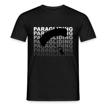 Paragliding Paraglider Gleitschirmflieger - Männer T-Shirt - Schwarz - Vorne - AI Model Male 178 light (178cm)