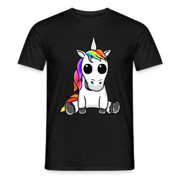 Alien Unicorn Intoxication Alien Drugs Extasy - Men's T-Shirt - black - Front - AI Model Male 178 light (178cm)