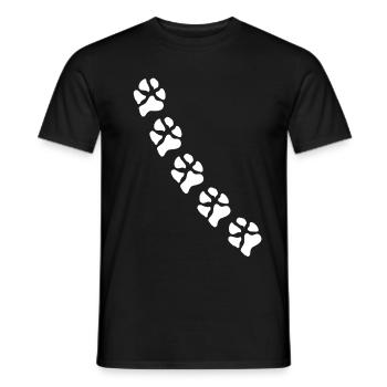 Empreintes de pattes pattes pattes chien chien - T-shirt homme - noir - Devant - AI Model Male 178 light (178cm)