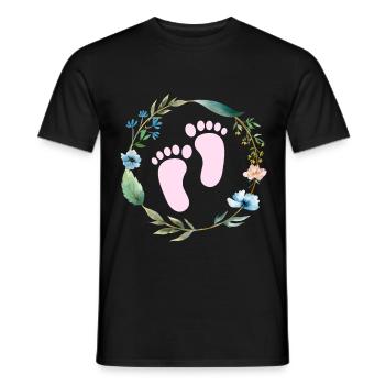 mère future sexe reveal grossesse - T-shirt homme - noir - Devant - AI Model Male 178 light (178cm)
