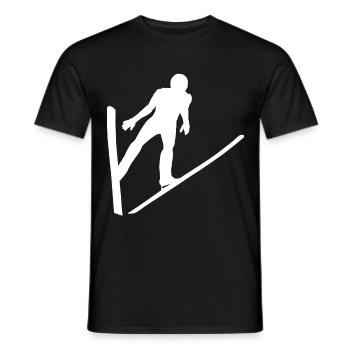 Ski jumping ski jumping ski jumpers - Men's T-Shirt - black - Front - AI Model Male 178 light (178cm)
