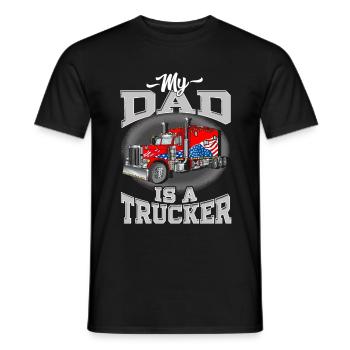 I'm a proud son of an American truck driver - Men's T-Shirt - black - Front - AI Model Male 178 light (178cm)