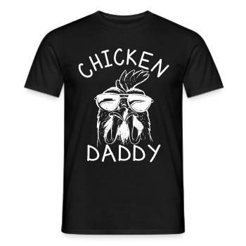 Chicken Daddy Papa Huhn Landwirte Hühner Bauer - Männer T-Shirt - Schwarz - Vorne - AI Model Male 178 light (178cm)