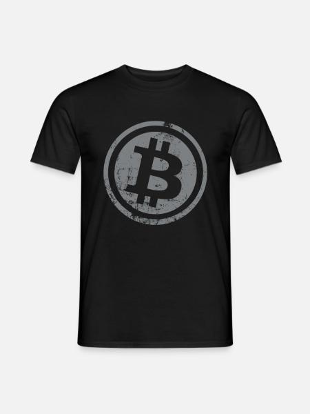 Bitcoin Button Cryptocurrencies Bitcoins - Men's T-Shirt - black
