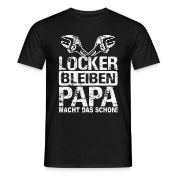 Locker bleiben Papa macht das schon Heimwerker Dad - Männer T-Shirt - Schwarz - Vorne - AI Model Male 178 light (178cm)