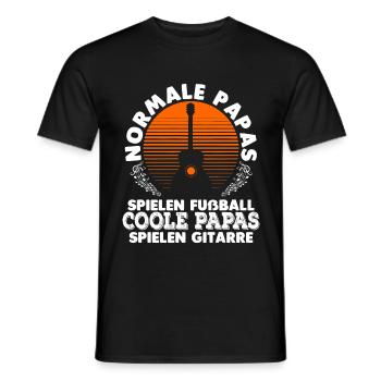 Gitarren Papa Gitarrenspieler Vater Vatertag - Männer T-Shirt - Schwarz - Vorne - AI Model Male 178 light (178cm)