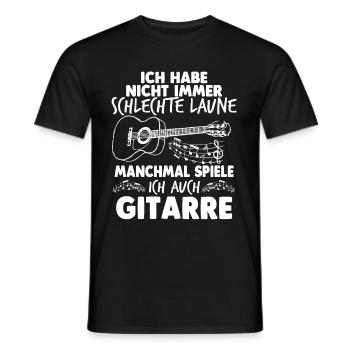 Gitarre Musikband Gitarrist Gitarrenspieler - Männer T-Shirt - Schwarz - Vorne - AI Model Male 178 light (178cm)