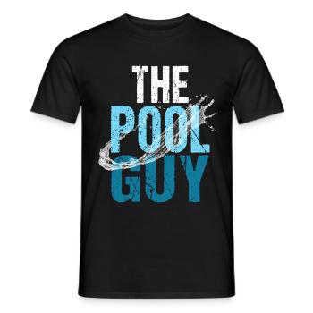 Pool pool boy swimming - Men's T-Shirt - black - Front - AI Model Male 178 light (178cm)
