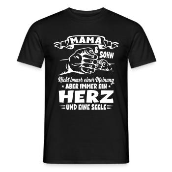 Mama und Sohn Partnerlook Muttertag Geschenkidee - Männer T-Shirt - Schwarz - Vorne - AI Model Male 178 light (178cm)